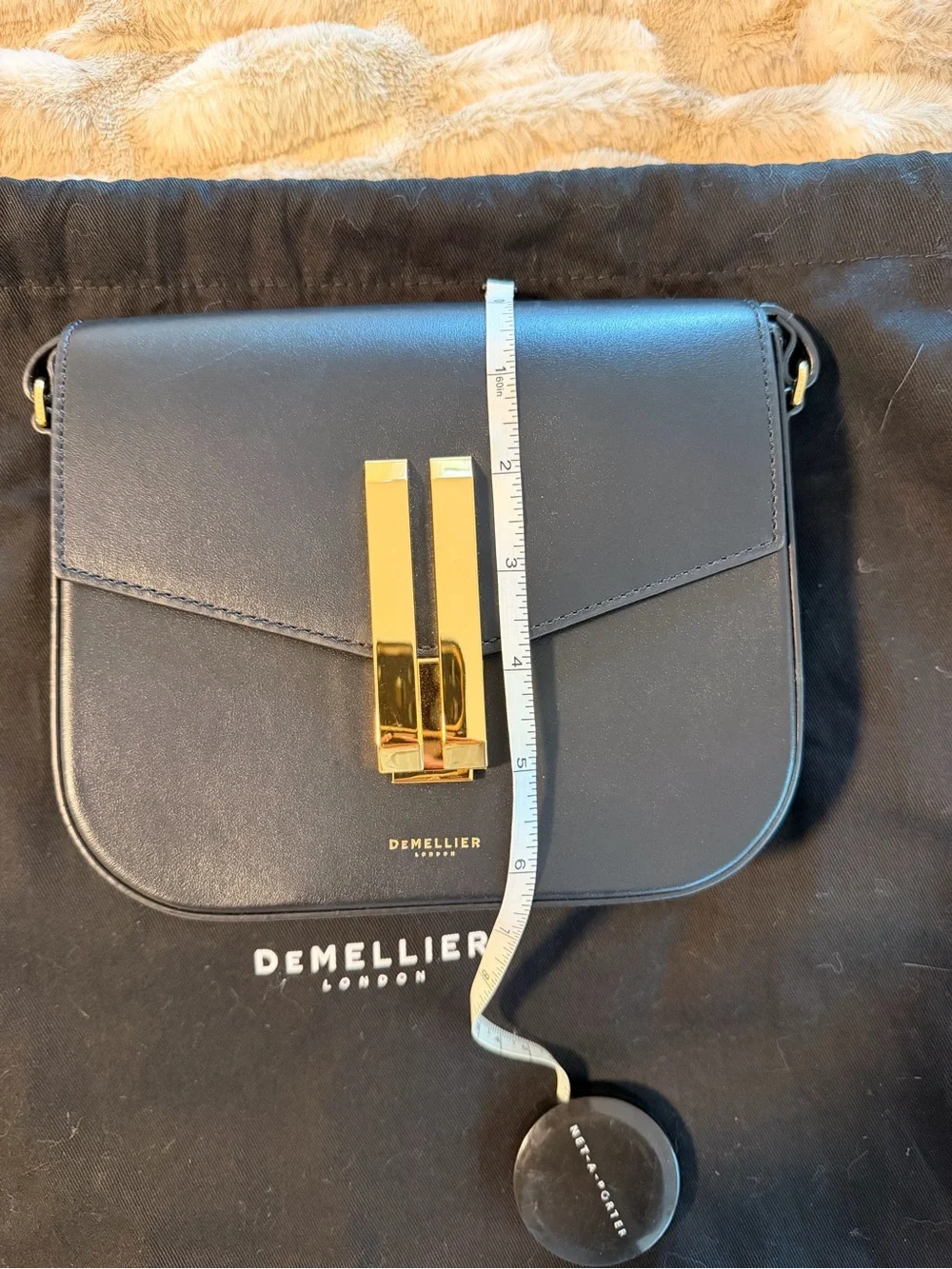 DeMellier Vancouver Small Smooth Black Leather Crossbody NWT